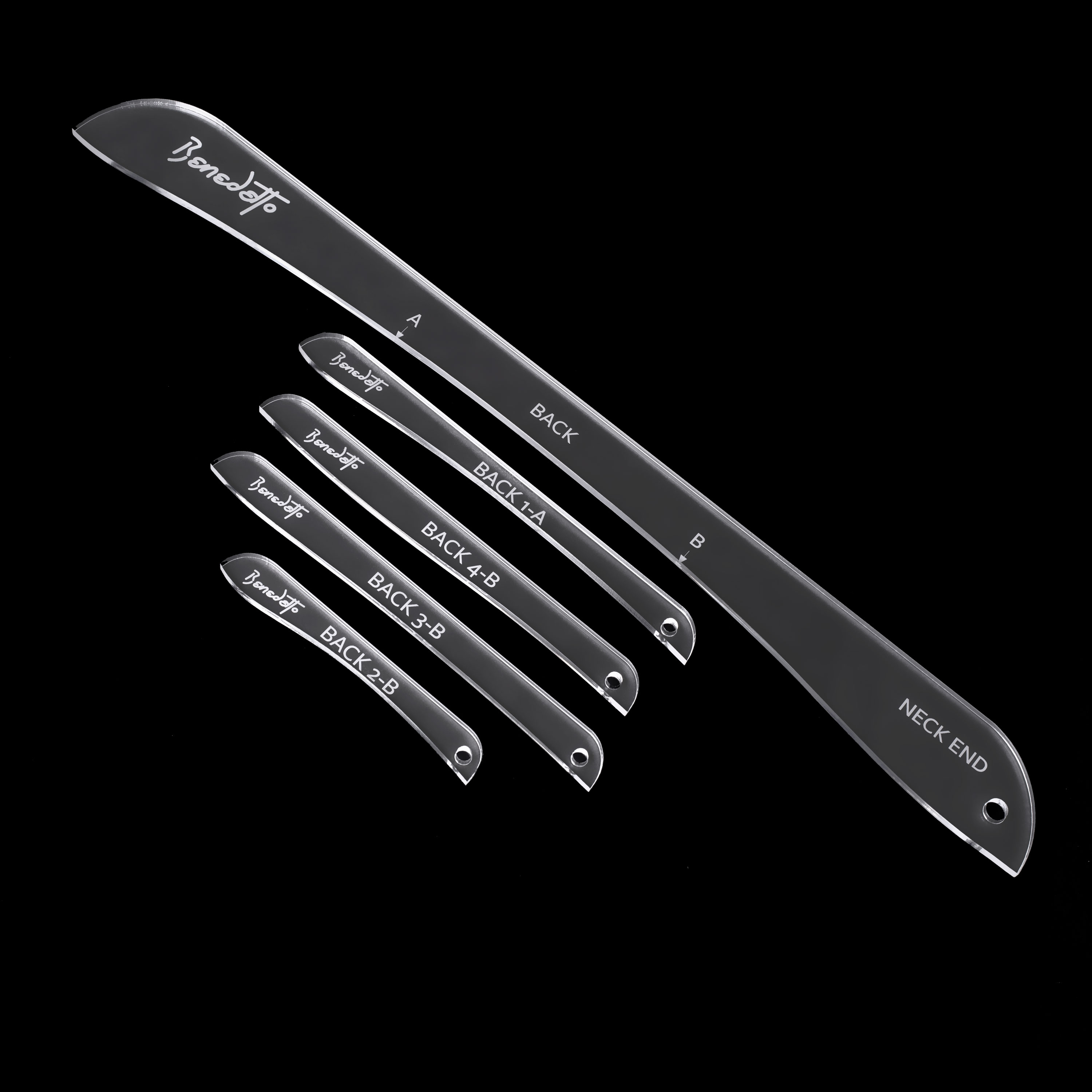 Benedetto Archtop Guitar Templates, Back Arch Set