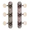 Golden Age Restauration Tuner für Slotted Peghead Guitar – Scallop-end, Relic Nickel, Cremeknöpfe Golden Age Restauration Tuner für Slotted Peghead Guitar – Scallop-end, Relic Nickel, Cremeknöpfe