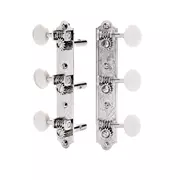 Golden Age Restauration Tuner für geschlitzte Kopfplatte Guitar – Graviertes Glockenende, helles Nickel