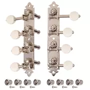 Golden Age F-Style-Mandoline, helles Nickel mit Ivoroidknöpfen