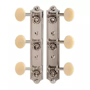 Golden Age Restauration Tuner für massive Kopfplatte Guitar mit Glockenende, helles Nickel