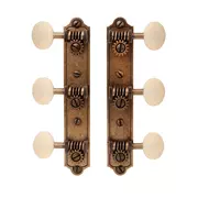 Golden Age Restauration Tuner für massive Kopfplatte Guitar mit Glockenende, relic Messing