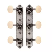 Golden Age Restauration Tuner für massive Kopfplatte Guitar mit Glockenende, relic Nickel