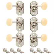 Golden Age Restaurationsgitarren-Tuner 3+3, Helles Nickel