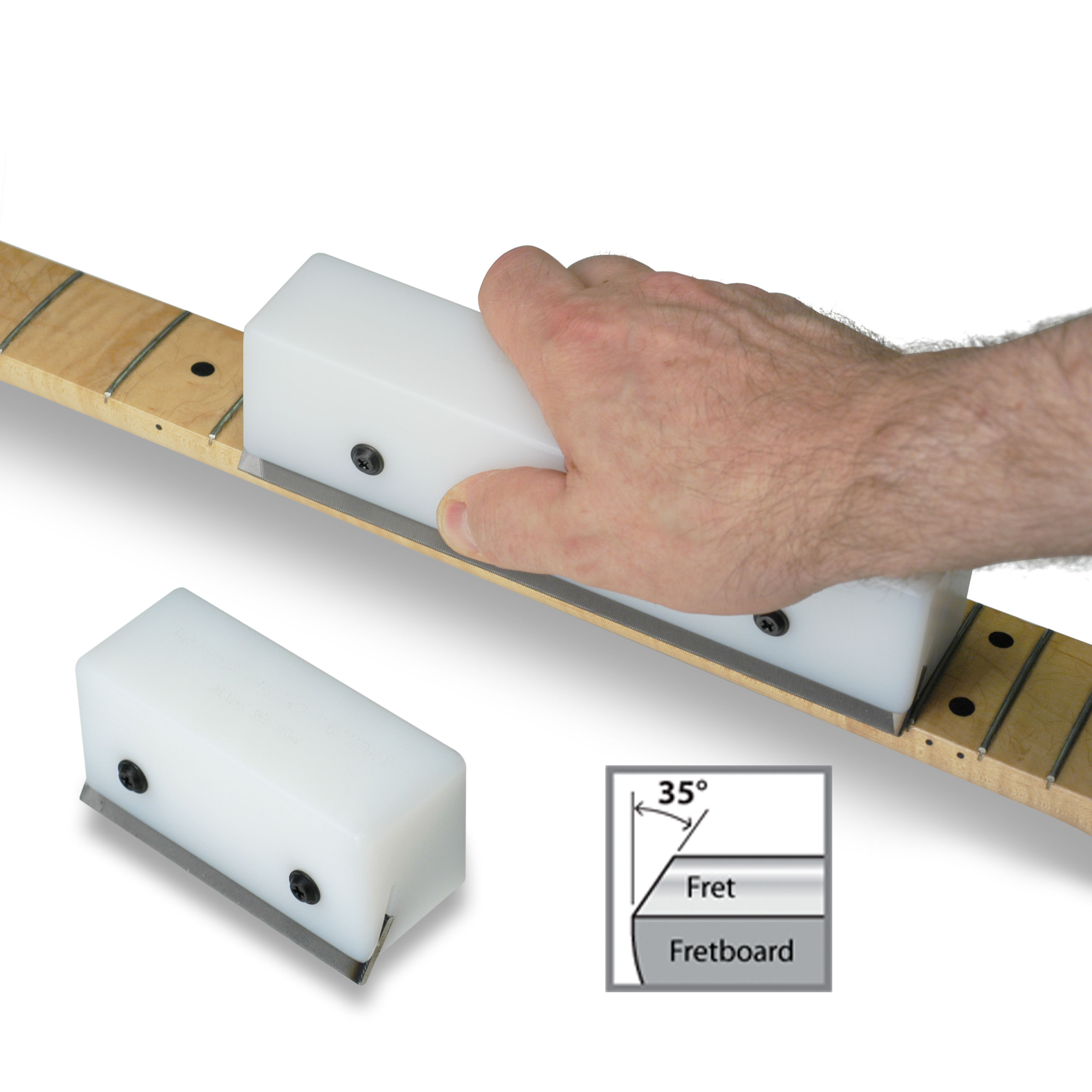 Feile zum Abschrägen von Bundstäbchen Feile zum Abschrägen von Bundstäbchen