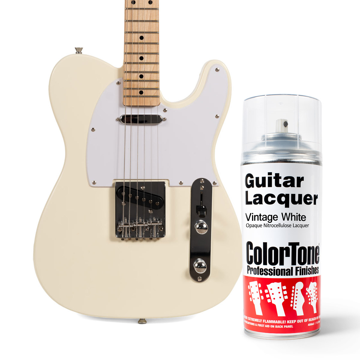 ColorTone-Sprühlack für Gitarren, Vintage White