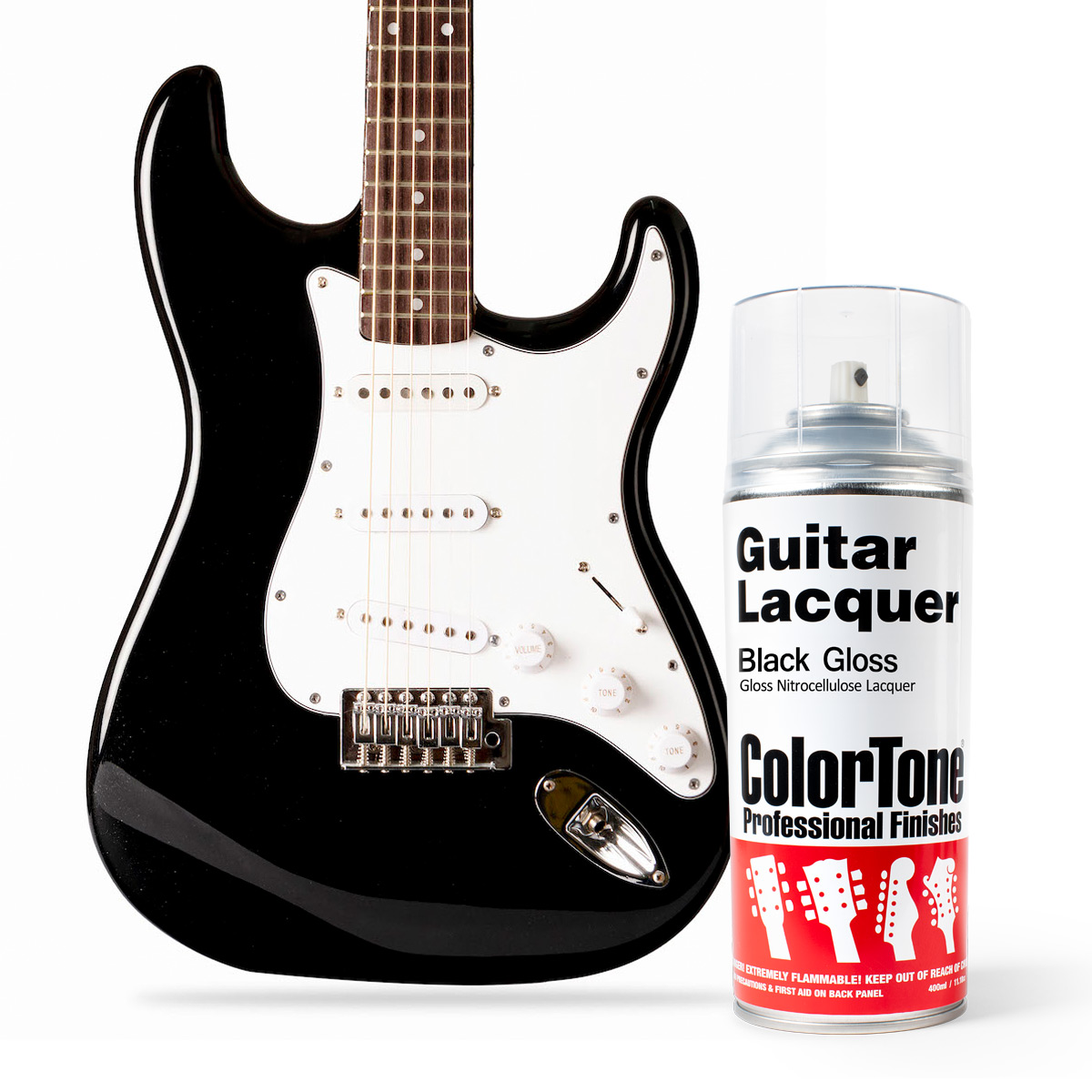 ColorTone-Sprühlack für Gitarren, Black Gloss