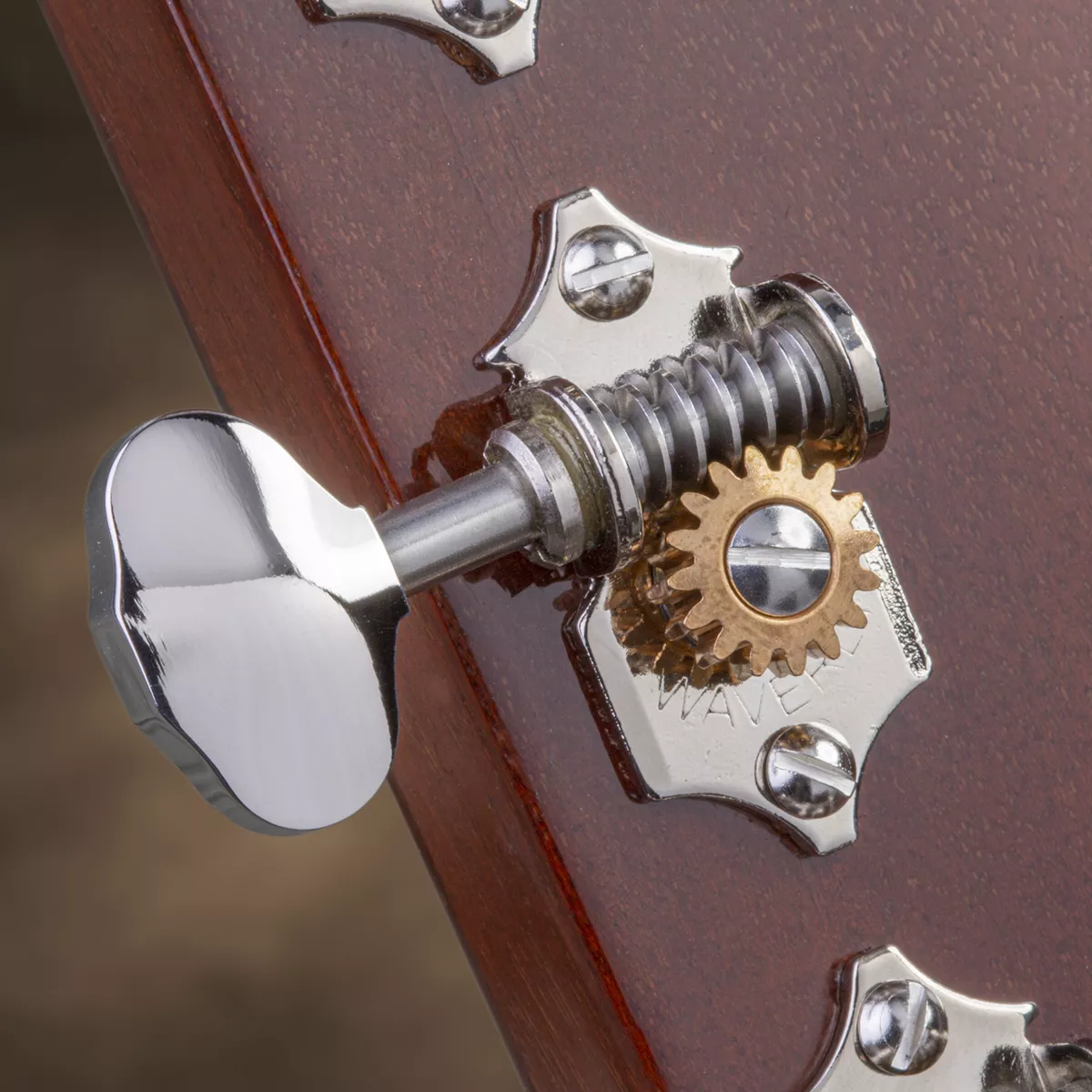 Waverly-Stimmmechaniken für Gitarre mit Butterbean-Flügeln für massive Kopfplatten Waverly-Stimmmechaniken für Gitarre mit Butterbean-Flügeln für massive Kopfplatten