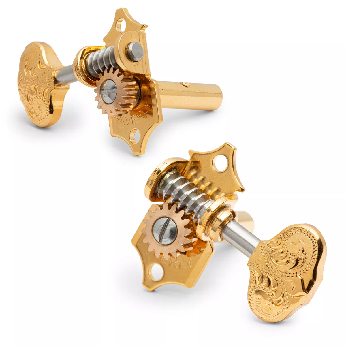 Waverly Gitarren-Tuner mit gravierten Knöpfen für geschlitzte Zapfenköpfe Waverly Gitarren-Tuner mit gravierten Knöpfen für geschlitzte Zapfenköpfe