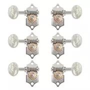 Waverly Gitarren-Tuner mit Perlenknöpfen für feste Zapfenköpfe, Nickel, 3L/3R