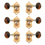 Waverly Guitar Tuner mit dunklen Tortoise für massive Zapfenköpfe, Gold, 3L/3R