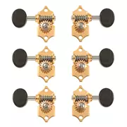 Waverly Gitarren-Tuner mit knöchernen Knöpfen für geschlitzt Zapfenköpfe, Gold, 3L/3R