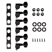 Hipshot Grip-Lock 6-In-Line Stimmmechanik-Upgrade-Set, schwarz, versetzt