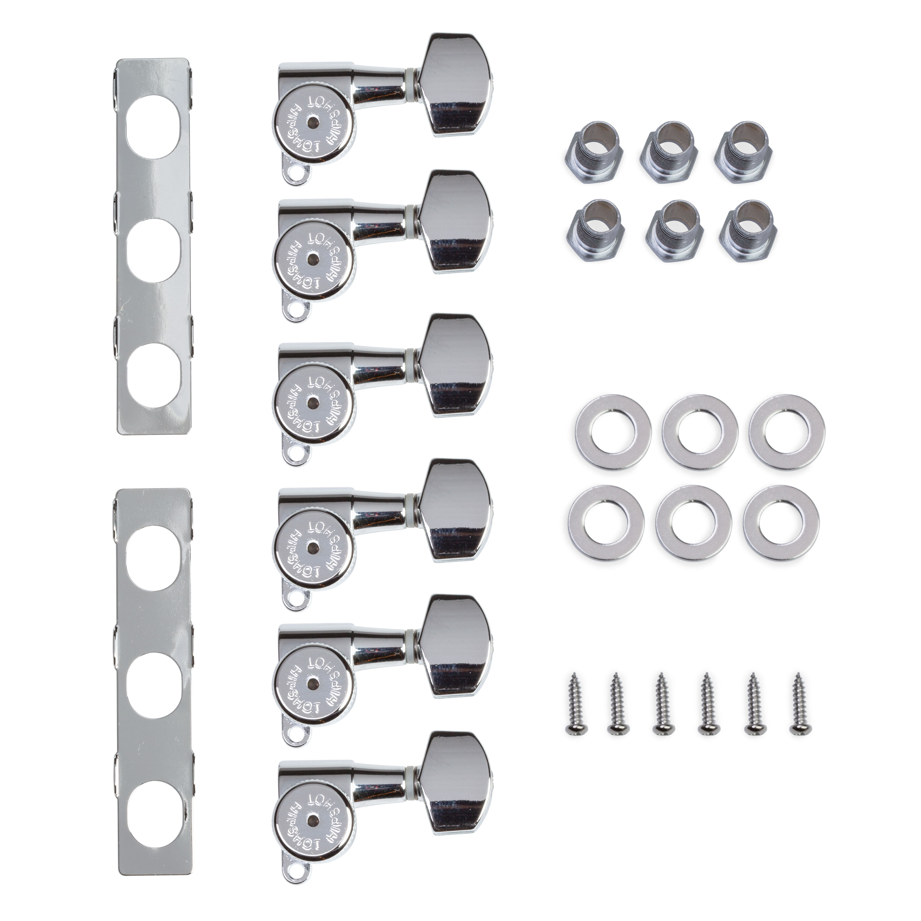 „Hipshot Grip-Lock Vintage Closed Gear 6-In-Line“-Stimmmechaniken-Upgrade-Set