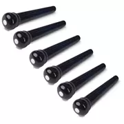 Waverly schwarze Steg, ungeschlitzt, mit weißem Punkt, 6er-Set