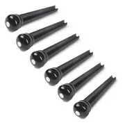 Waverly schwarze Steg, geschlitzt, mit weißem Punkt, Satz à 6 Stück