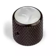 gewölbter Reglerknopf mit Perlenspitze, schwarz