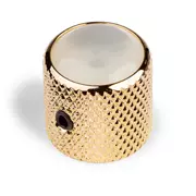 gewölbter Reglerknopf mit Perlenspitze, Gold