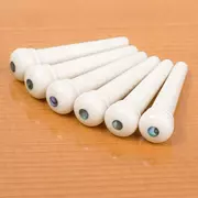Waverly Ivoroid Steg Pins mit Abalone-Griffbretteinlage, ungeschlitzt, 6er-Satz