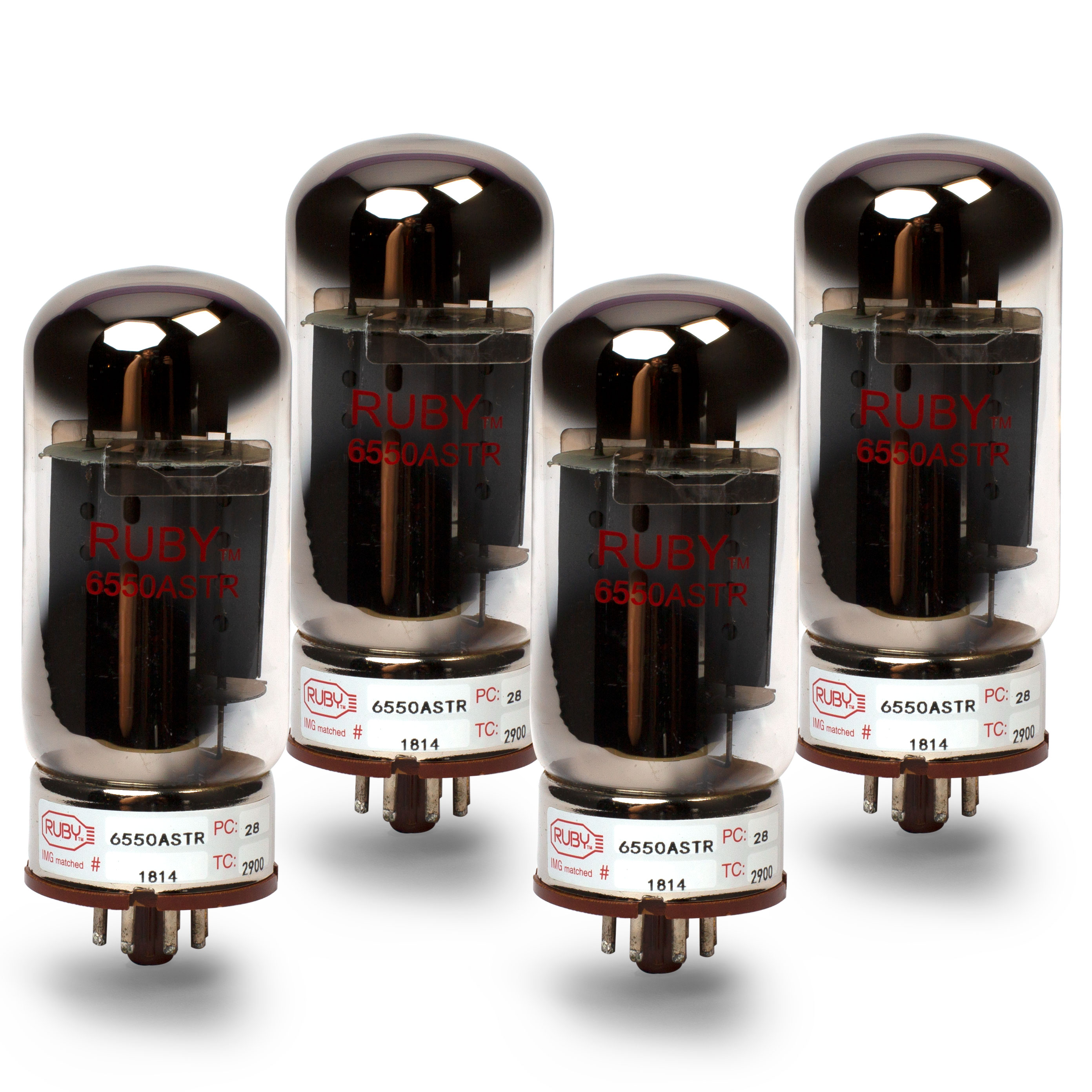 Ruby Tubes 6550ASTR Power Tubes, passend zu Vierfach