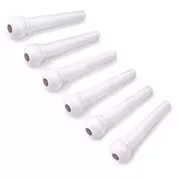 Waverly weiße Steg mit Red Tortoise-Griffbretteinlage, ungeschlitzt, 6er-Satz