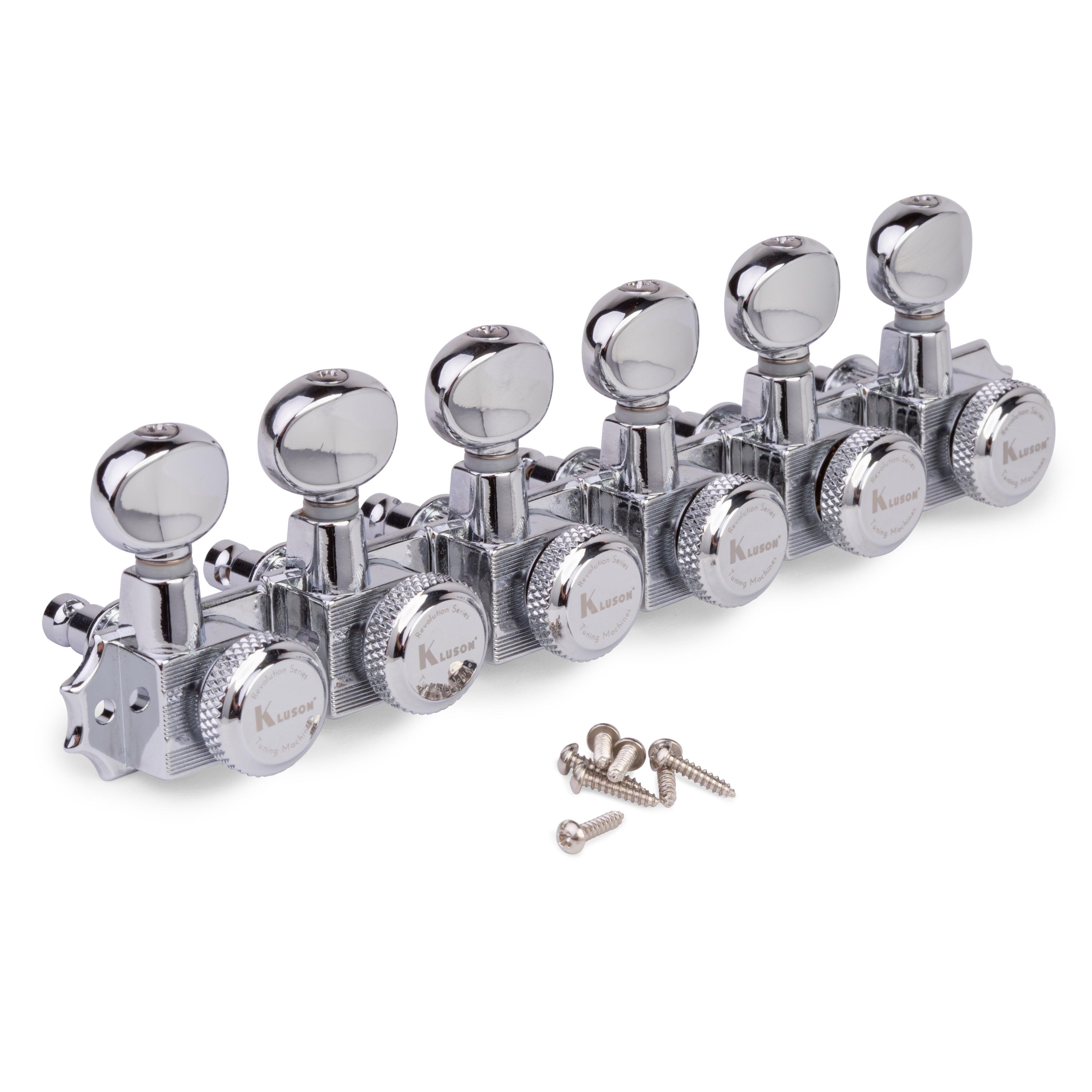 Kluson 6-In-Line Locking Revolution Serie H-montierte, nicht kragenförmige Tuner