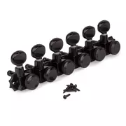 Kluson 6-In-Line Locking Revolution Serie H-montierte Tuner ohne Kragen, schwarz