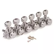 Kluson 6-In-Line Locking Revolution Serie H-montierte, nicht kragenförmige Tuner, Nickel