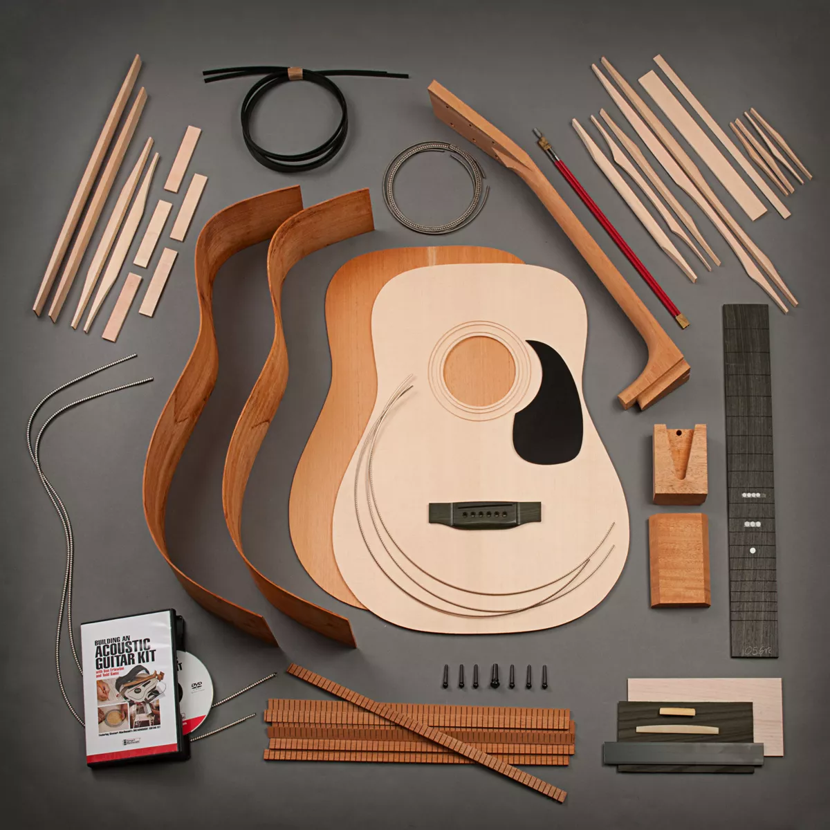 StewMac-Bausatz für Dreadnought-Akustikgitarre StewMac-Bausatz für Dreadnought-Akustikgitarre