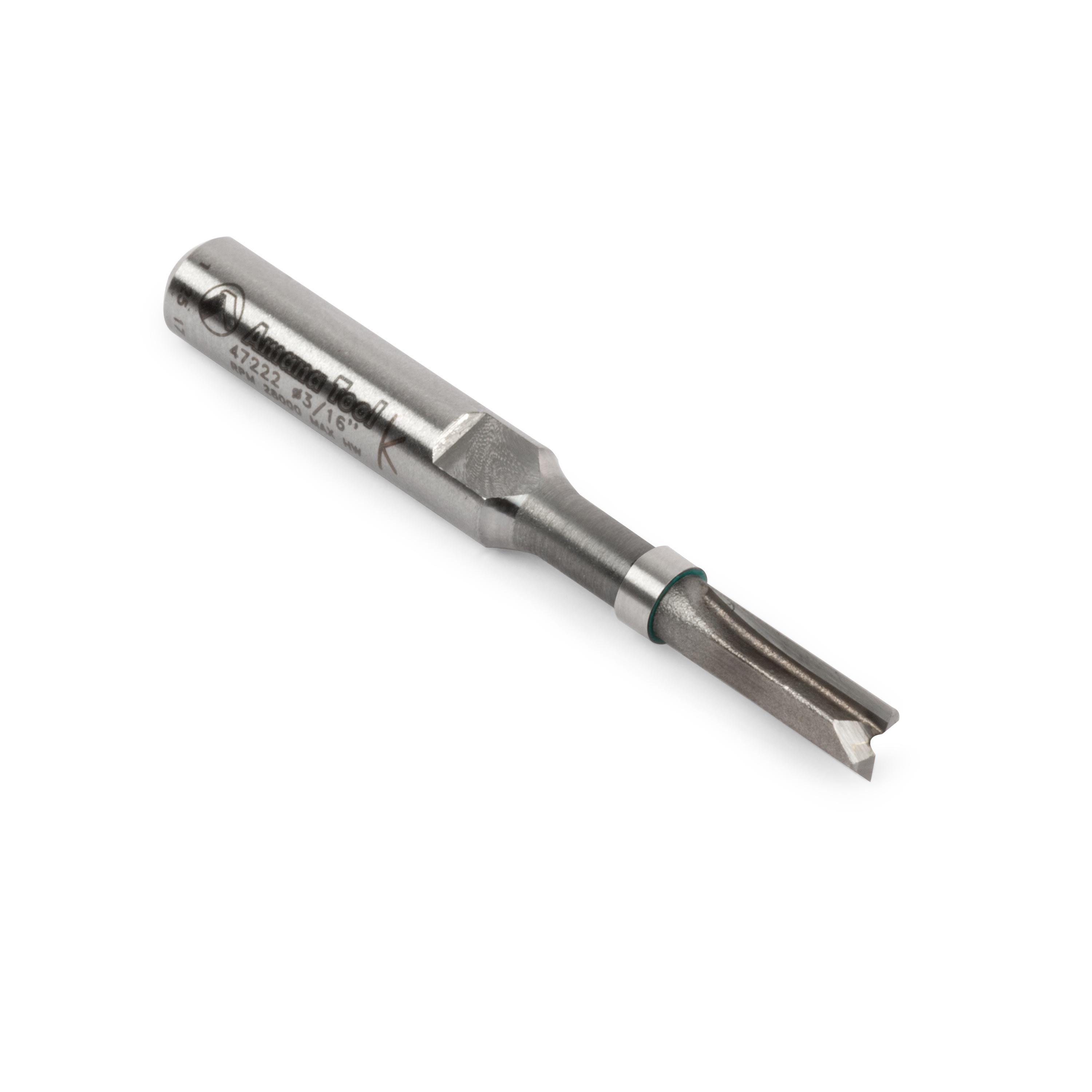 Amana Tool Miniature Ball Bearing Router Bits, 1/4" Shank, 3/16" dia x 1/2" height