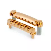 TonePros LPM04 Tune-o-matic Steg- und Tailpiece-Set, Gold, gekerbt