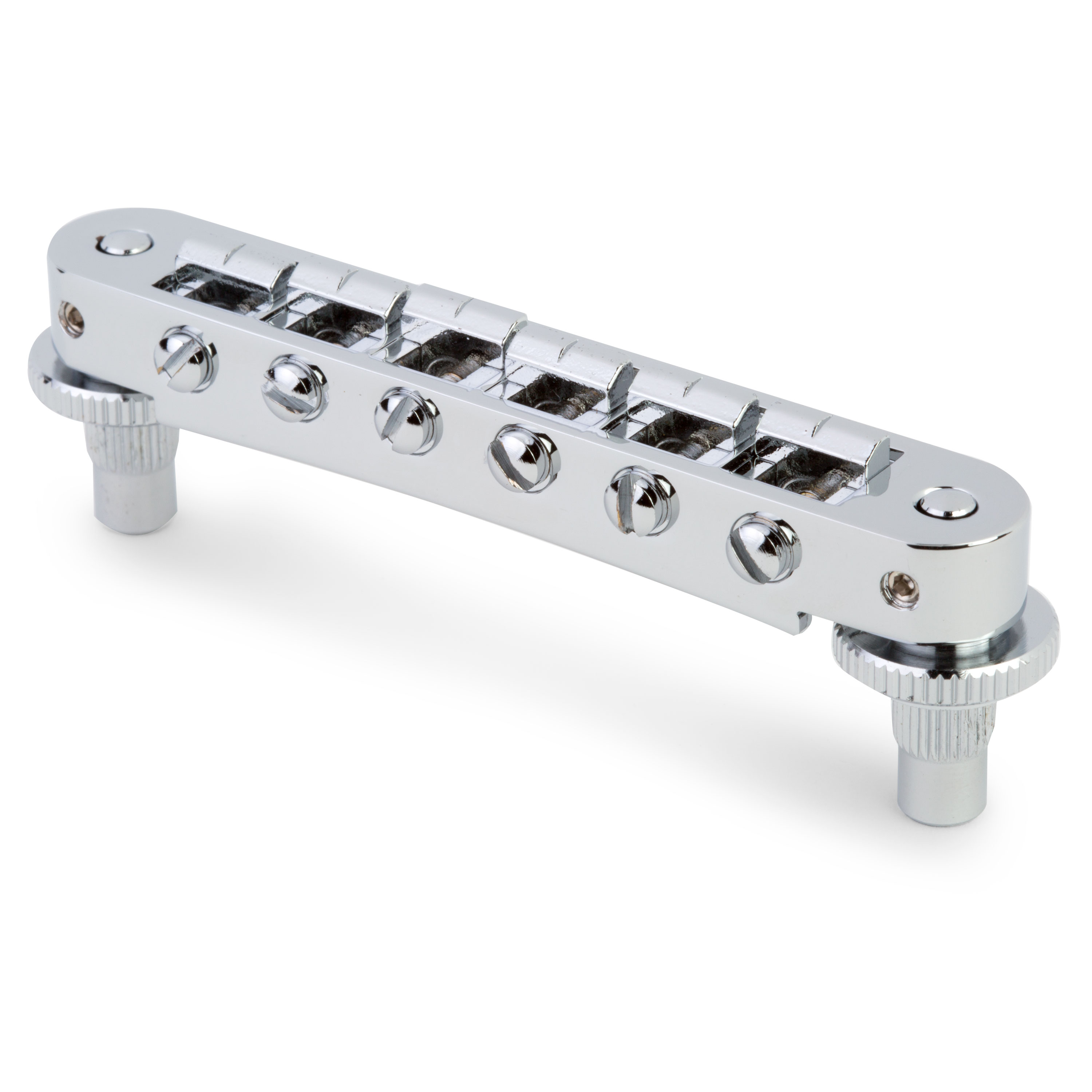TonePros TP6A Tune-o-matic-Brücke aus Aluminium mit Glocken-Messingsätteln TonePros TP6A Tune-o-matic-Brücke aus Aluminium mit Glocken-Messingsätteln