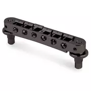 TonePros TP6A Aluminium Tune-o-matic Steg mit Bell Brass-Sätteln, schwarz