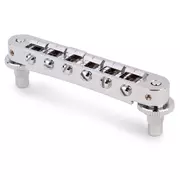 TonePros TP6A Tune-o-matic Steg aus Aluminium mit Bell Brass-Sätteln, Nickel