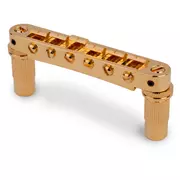 TonePros TPFA Tune-o-matic Steg aus Aluminium mit Bell Brass-Sätteln, Gold