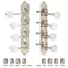 Grover F-Typ 409 Mandolin-Abstimmmaschinen, Schnecke unter Strangpfosten, Nickel, 4L/4R Grover F-Typ 409 Mandolin-Abstimmmaschinen, Schnecke unter Strangpfosten, Nickel, 4L/4R
