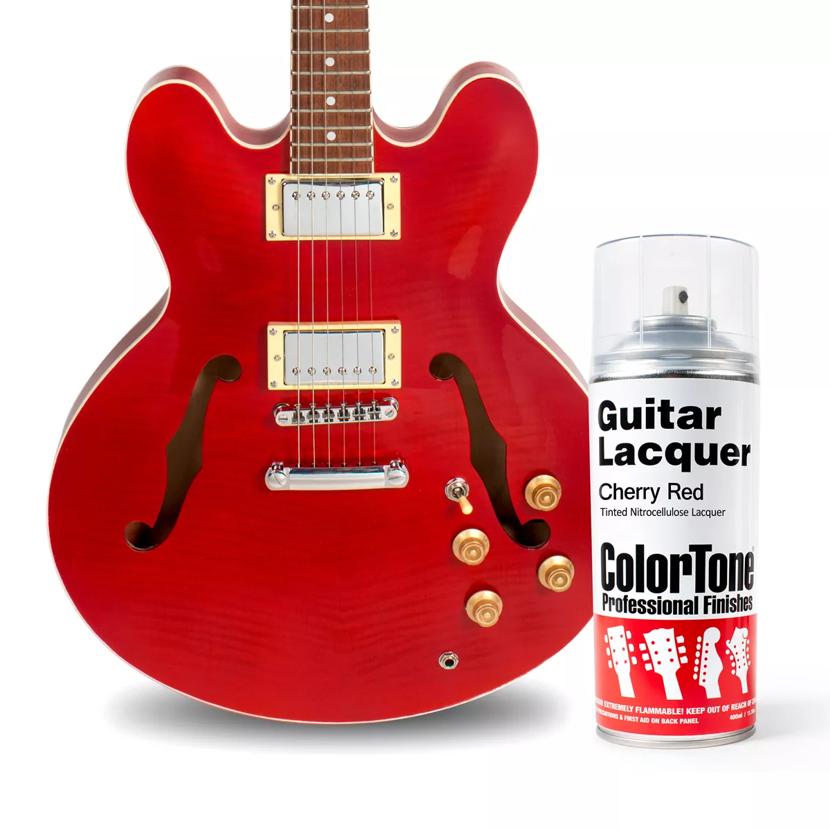ColorTone-Sprühlack für Gitarren, Cherry Red ColorTone-Sprühlack für Gitarren, Cherry Red