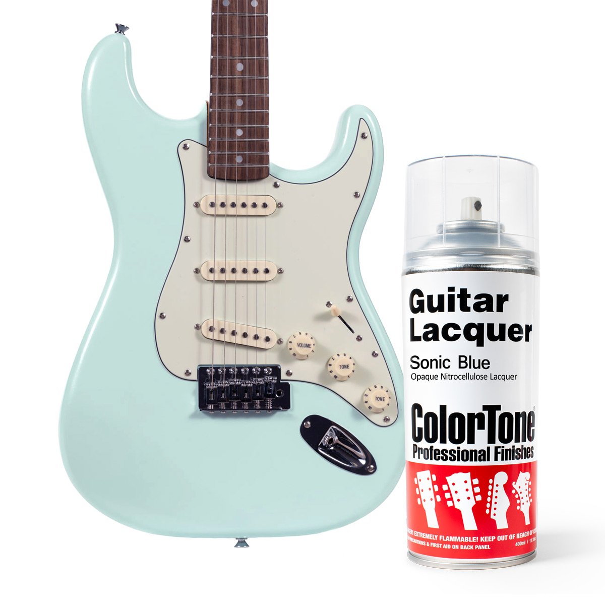 ColorTone-Sprühlack für Gitarren, Sonic Blue