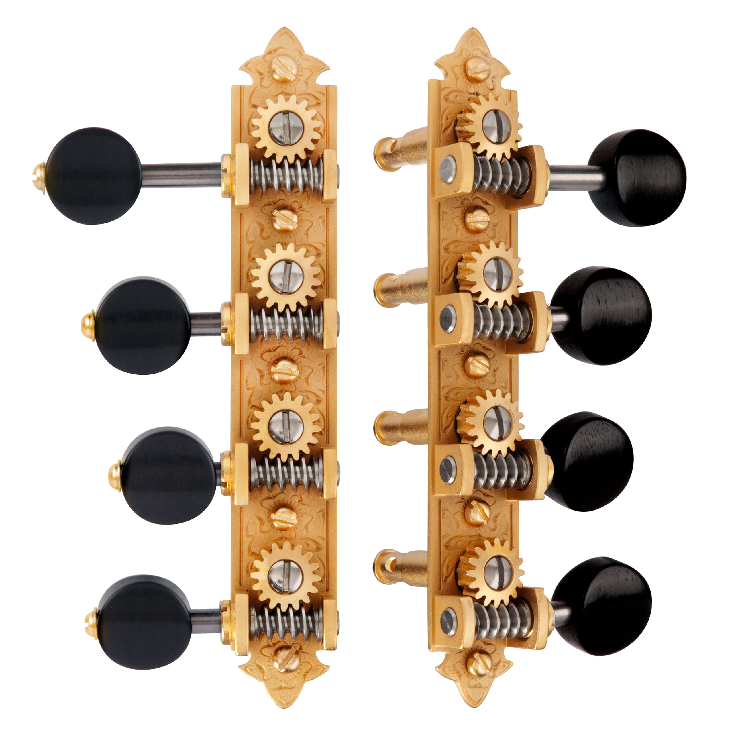 Waverly F-Style-Mandoline mit knöchernen Knöpfen, Satin Gold