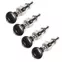 Rickard Cyclone High Ratio Tuning Pegs für Banjo mit schwarzen Knöpfen, 4er-Set, Nickel Rickard Cyclone High Ratio Tuning Pegs für Banjo mit schwarzen Knöpfen, 4er-Set, Nickel