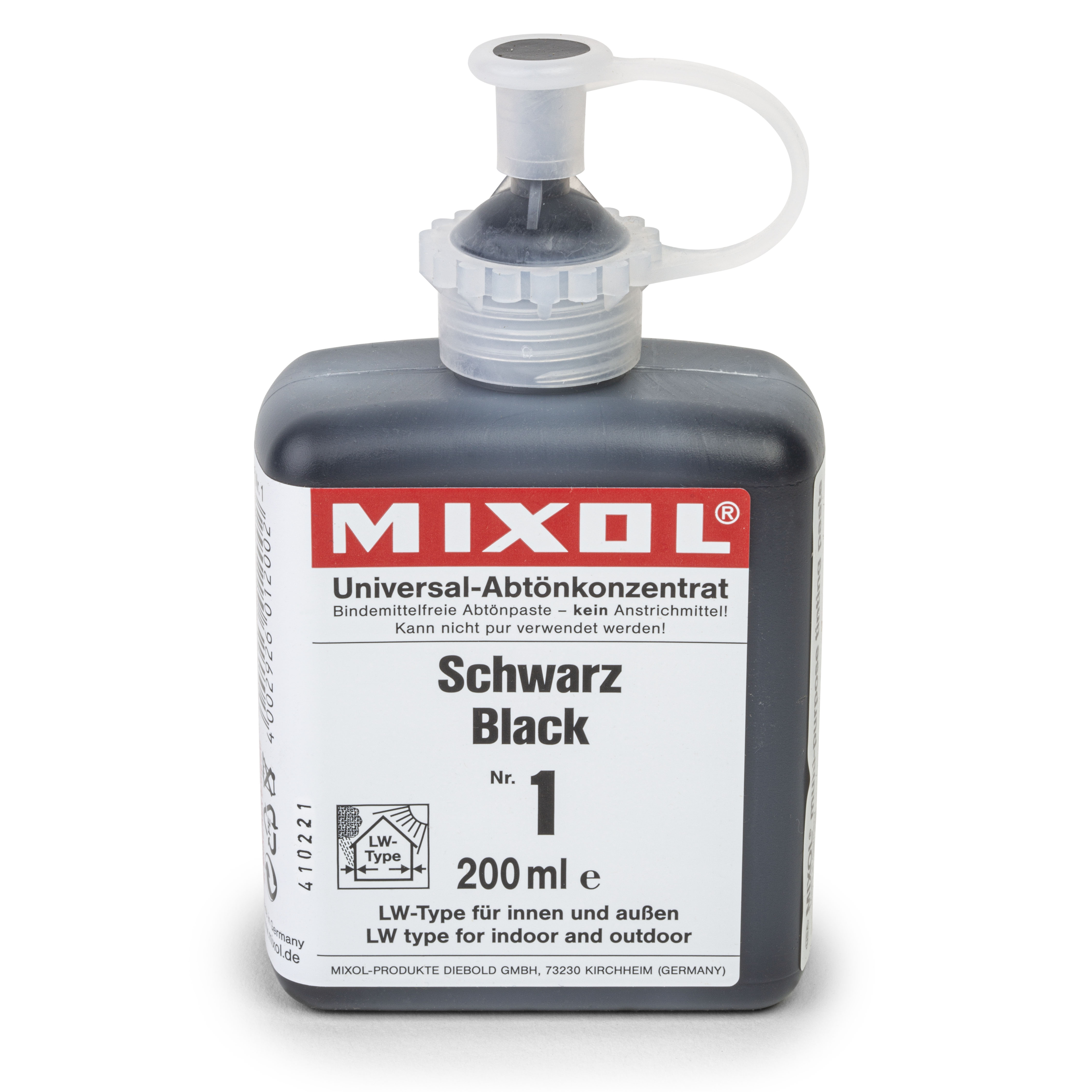 Mixol Universal Tints, große Flasche, schwarz