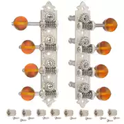 Waverly F-Style-Mandoline mit bernsteinfarbenen Knöpfen, Satinsilber