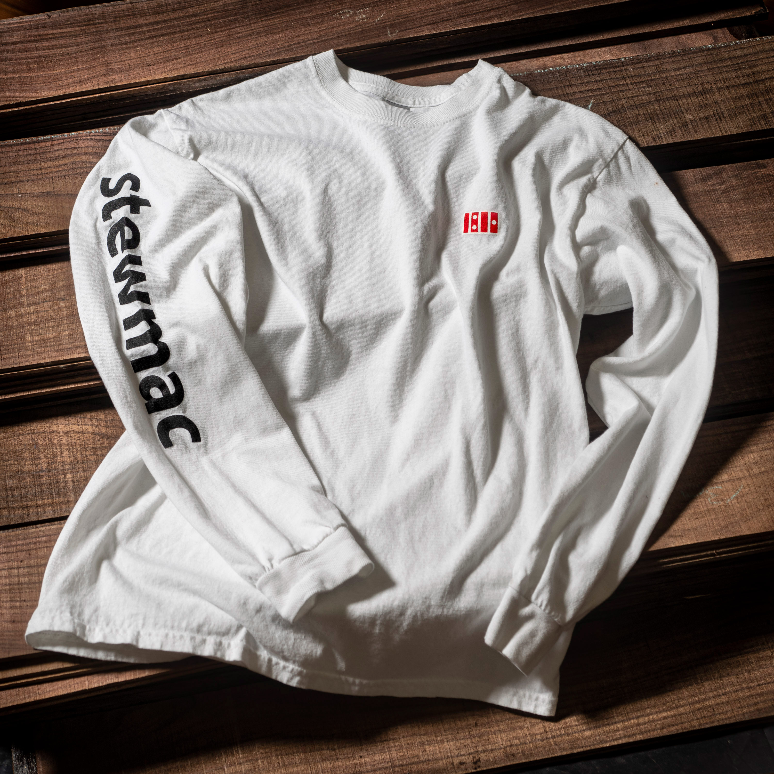 Langärmeliges T-Shirt StewMac, Weiß