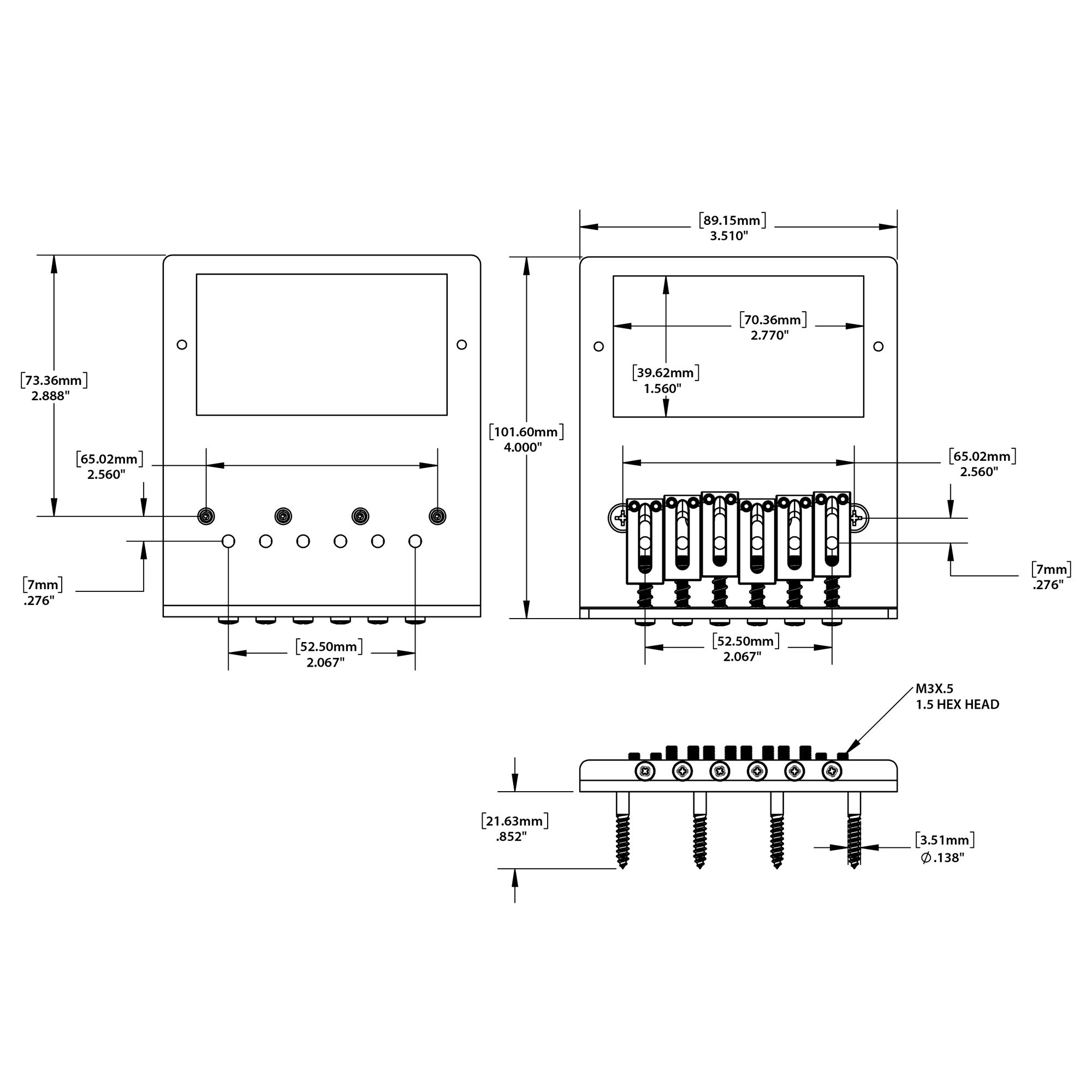 StewMac-Humbucker-Steg für Telecaster StewMac-Humbucker-Steg für Telecaster