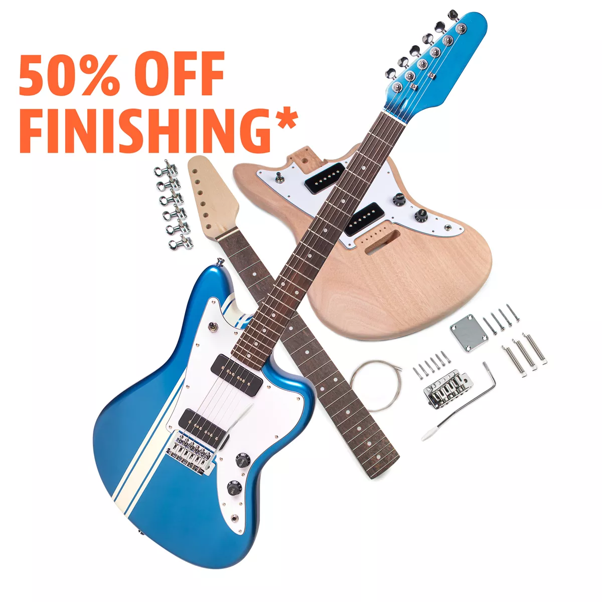 „Offset Trem“-E-Gitarren-Bausatz „Offset Trem“-E-Gitarren-Bausatz