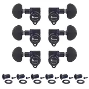 Kluson 3+3 Locking Revolution Serie E-Mount Tuner, Mattschwarz