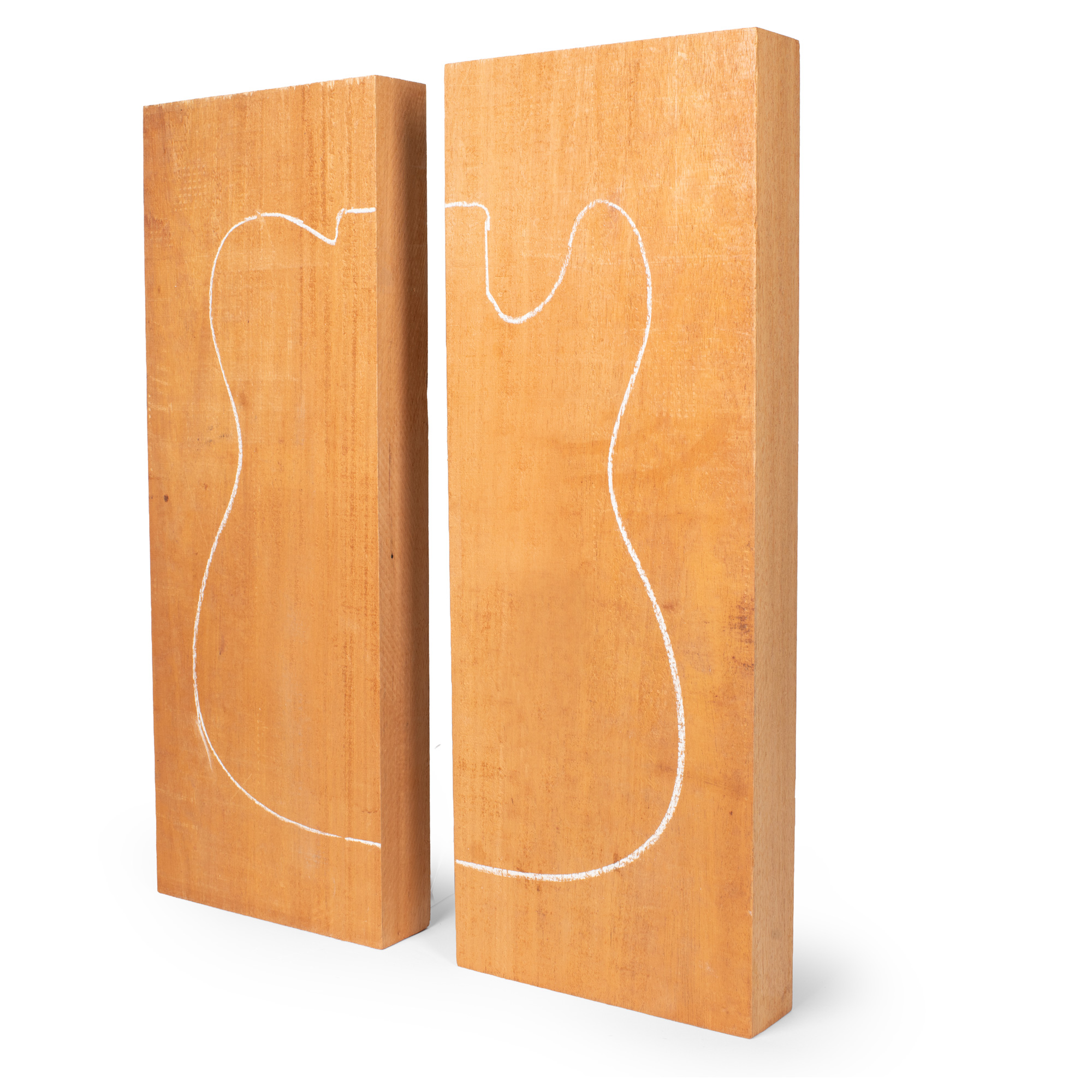 Honduran Mahagoni-Korpusrohling, 2-Piece, ungeklebt, ungesandt