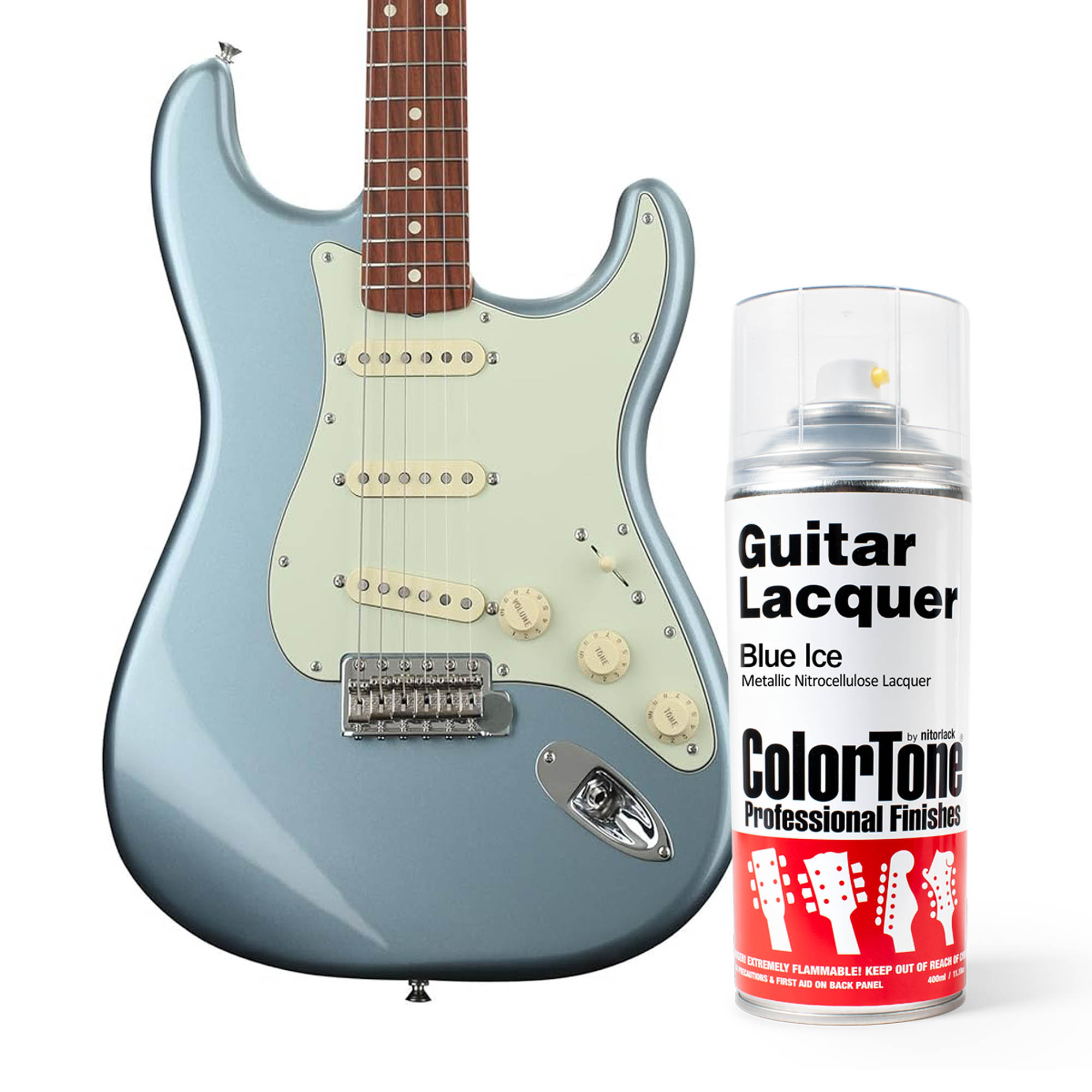 ColorTone-Sprühlack für Gitarren, Ice Blue ColorTone-Sprühlack für Gitarren, Ice Blue