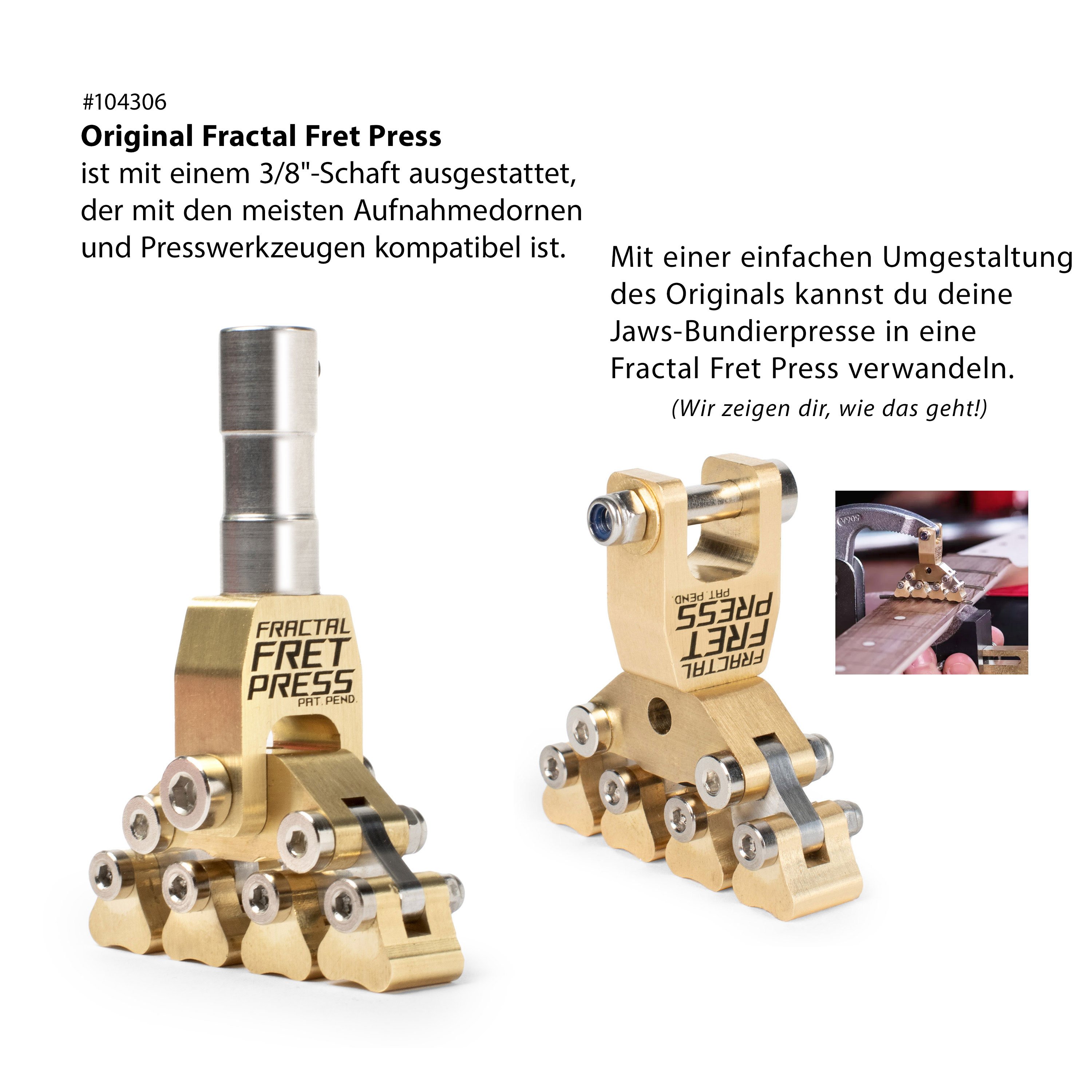 „J Edwards Fractal Fret Press“-Bundierpresse