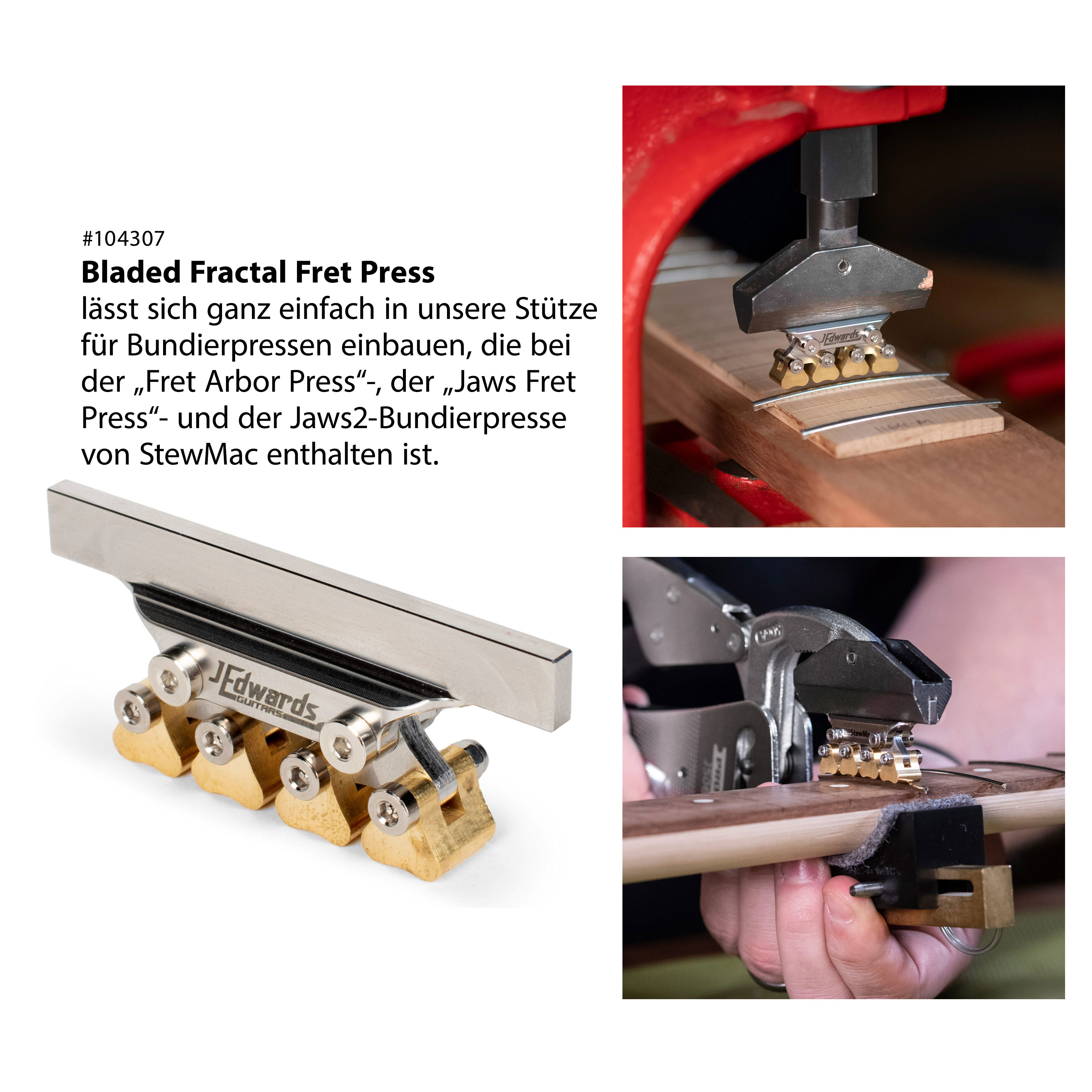 „J Edwards Fractal Fret Press“-Bundierpresse